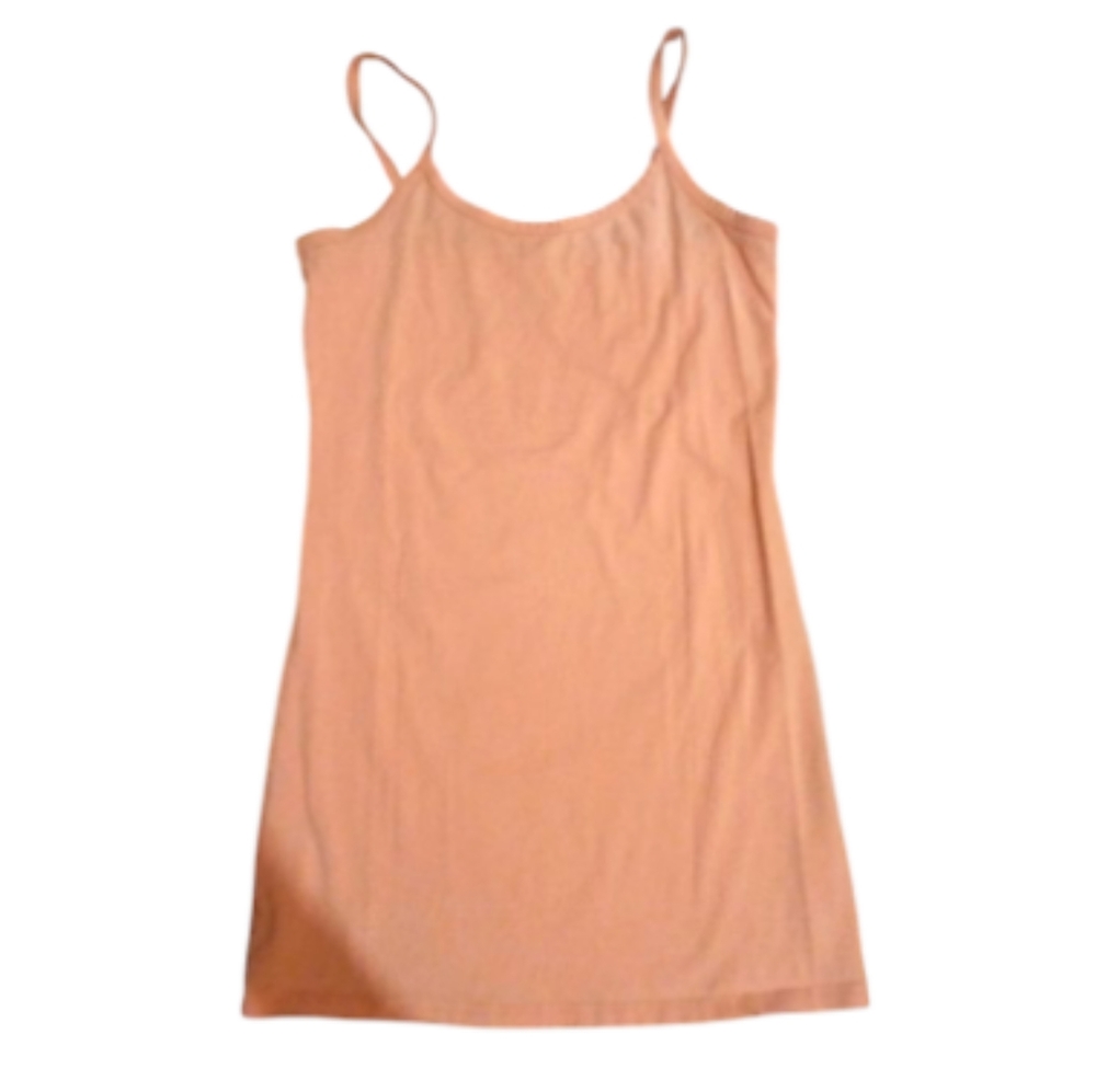 Fitted Peach Long Camisole Tank Top